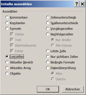 Glossarerstellung mit Excel